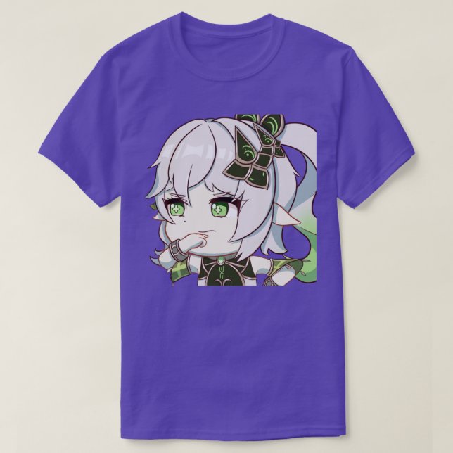 Chibi Nahida Thinking Big Brain T-Shirt (Design Front)