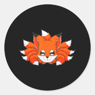 Chibi Nine Tailed Fox Classic Round Sticker