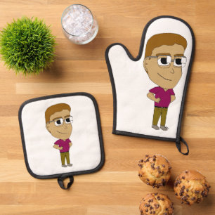 chibi       oven mitt & pot holder set