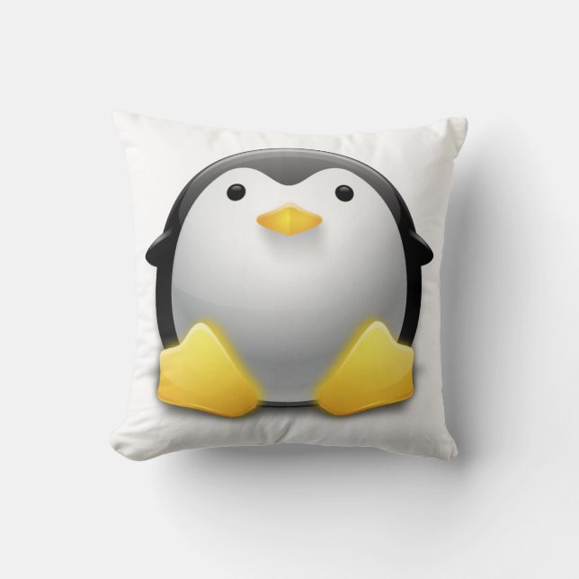 Chibi Pemguin Throw Pillow (Front)