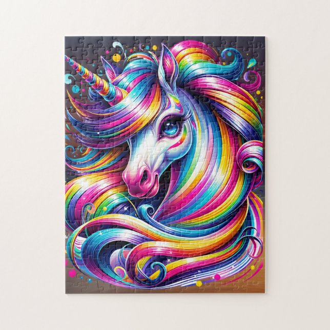 Chibi Rainbow Unicorn puzzle (Vertical)