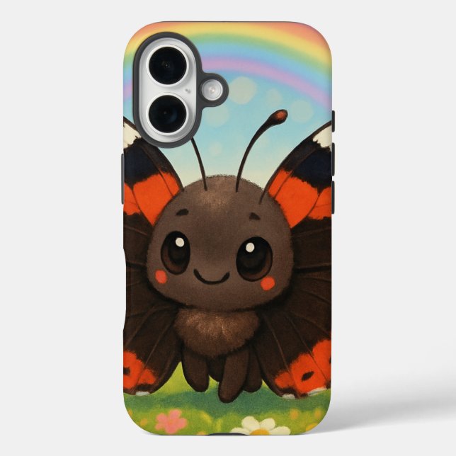 Chibi Red Admiral Butterfly Case-Mate iPhone Case (Back)