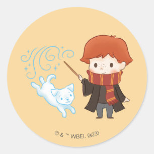 Chibi Ron Weasley Patronus Classic Round Sticker