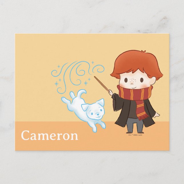 Chibi Ron Weasley Patronus Postcard (Front)