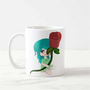Chibi Rose With A Rose Coffee Mug