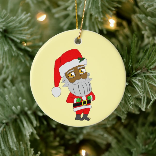 Chibi Santa Ceramic Tree Decoration (Tree)