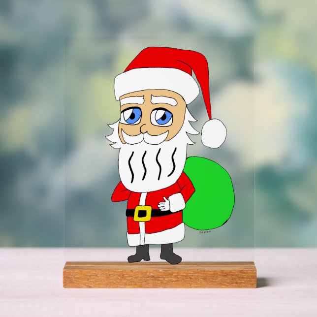 Chibi Santa Claus     Acrylic Sign (Neutral)