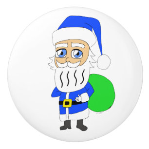 chibi Santa Claus Ceramic Knob