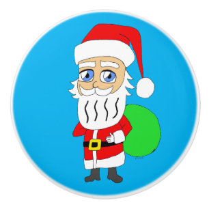 Chibi Santa Claus Ceramic Knob