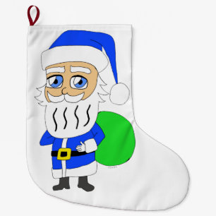 chibi Santa Claus     Large Christmas Stocking