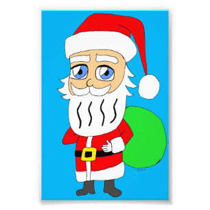 Chibi Santa Claus Photo Print