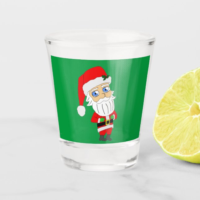 chibi santa claus  shot glass (Front)