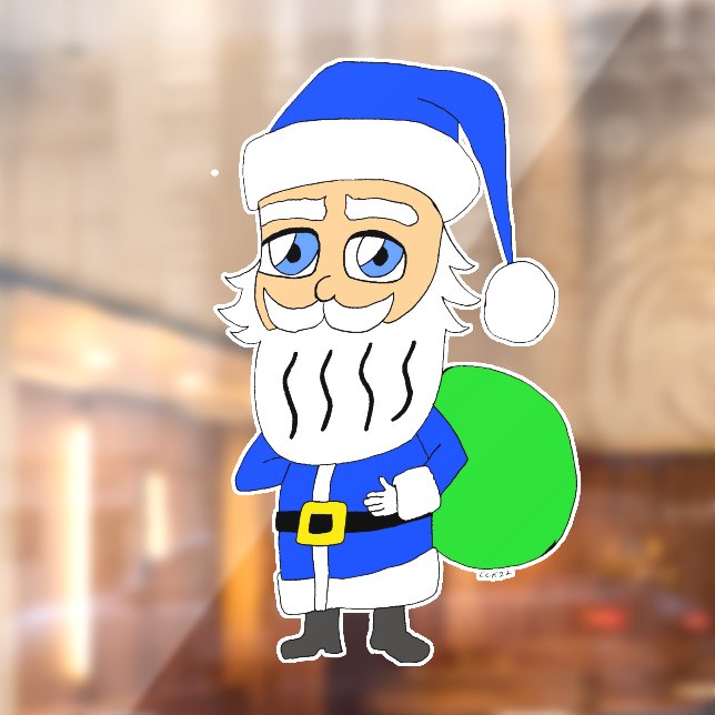 chibi Santa Claus     Window Cling (Sheet 2)