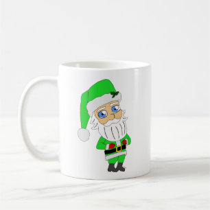 Chibi Santa green suit Coffee Mug
