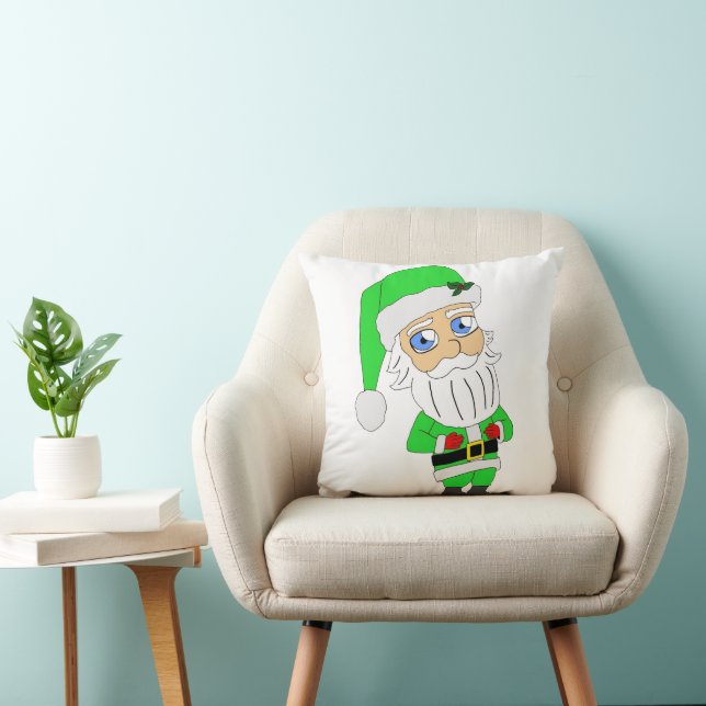 Chibi Santa green suit Cushion (Chair)