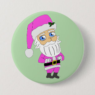 Chibi Santa pink suit 7.5 Cm Round Badge