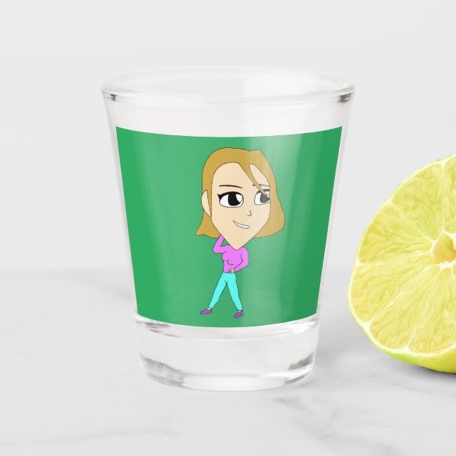chibi     shot glass (Front)