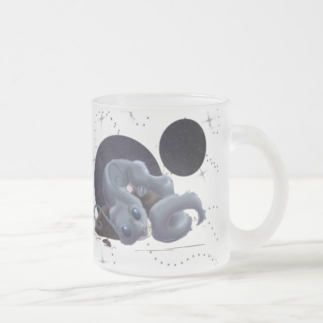 Chibi Sirius Frosted Glass Coffee Mug (Right)