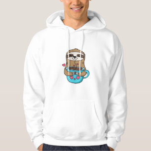 Chibi Sloth Coffee Lover � Cute Kawaii Sloth Huggi Hoodie