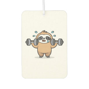 Chibi Sloth Gym Fail � Cute Kawaii Funny Workout A Car Air Freshener