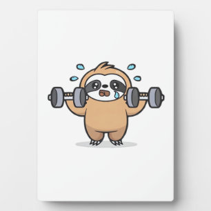 Chibi Sloth Gym Fail � Cute Kawaii Funny Workout A Plaque