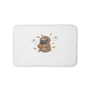 Chibi Sloth Hazmat Halloween Oversized T-Shirt Bath Mat