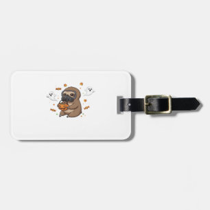 Chibi Sloth Hazmat Halloween Oversized T-Shirt Luggage Tag