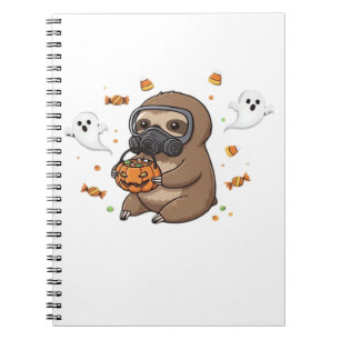 Chibi Sloth Hazmat Halloween Oversized T-Shirt Notebook
