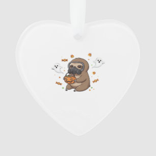 Chibi Sloth Hazmat Halloween Oversized T-Shirt Ornament