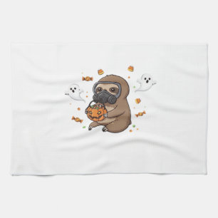 Chibi Sloth Hazmat Halloween Oversized T-Shirt Tea Towel