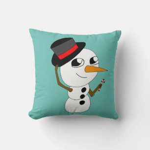 chibi smowman button cushion