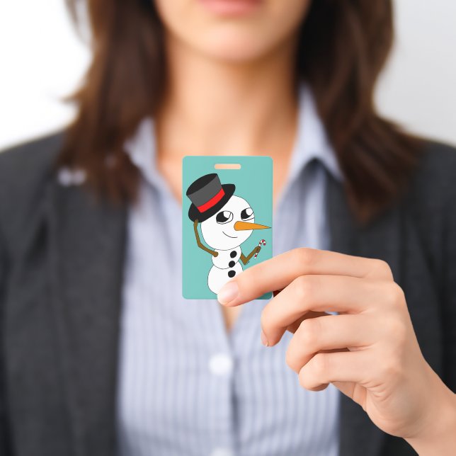 chibi snowman  ID badge (Presented)
