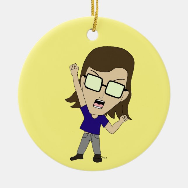 Chibi Sonic_Zeph   Ceramic Tree Decoration (Front)