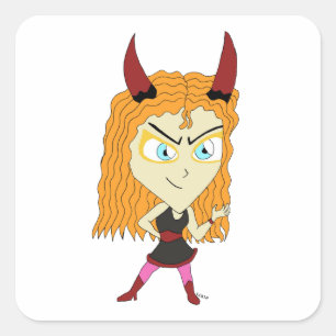 chibi     square sticker