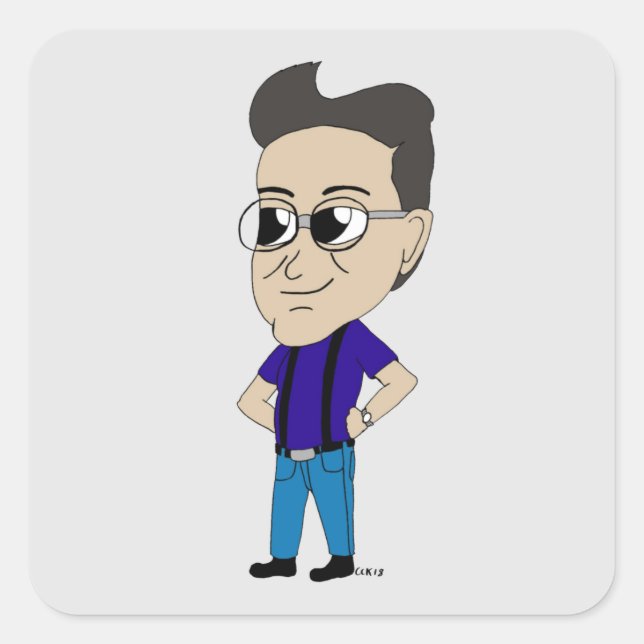 chibi    square sticker (Front)