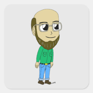 chibi square sticker