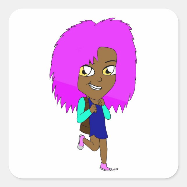 chibi  square sticker (Front)