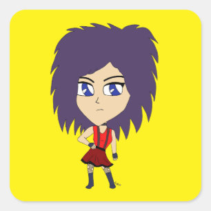 chibi square sticker
