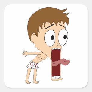 chibi   square sticker