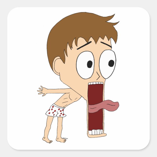 chibi   square sticker (Front)