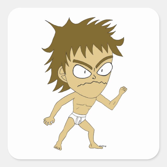 chibi  square sticker (Front)