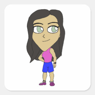 chibi    square sticker