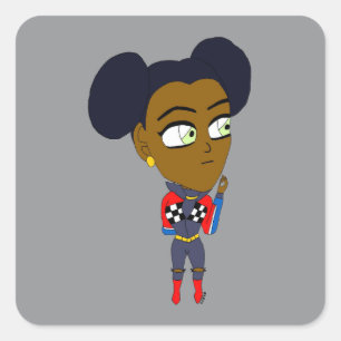 chibi   square sticker