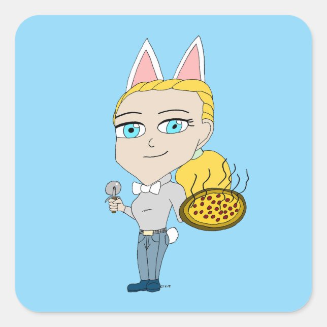 chibi  square sticker (Front)