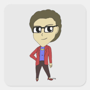 chibi square sticker