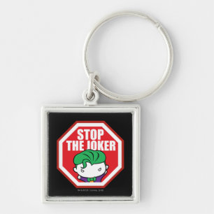 Chibi "Stop The Joker" Sign Key Ring