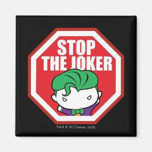 Chibi "Stop The Joker" Sign Magnet
