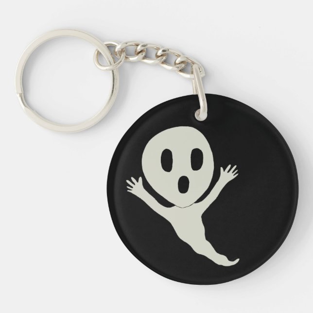 Chibi style ghost key ring (Front)