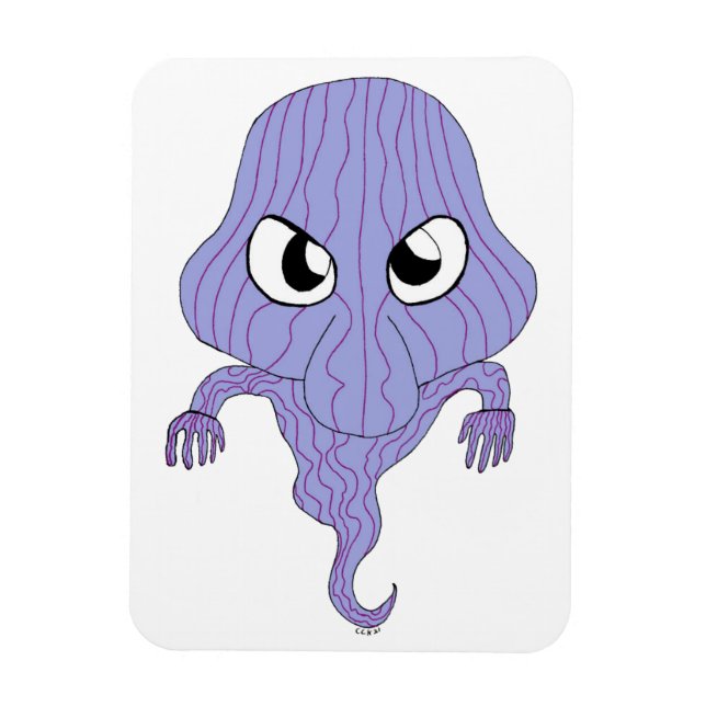 Chibi style ghost  magnet (Vertical)