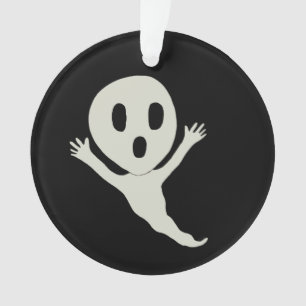 Chibi style ghost ornament